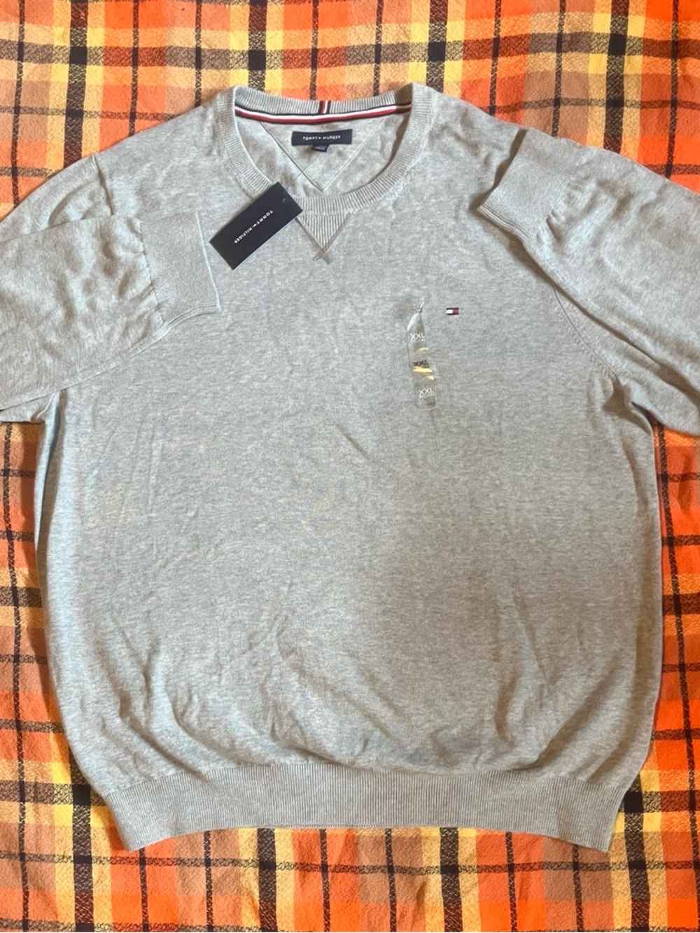 Tommy Hilfiger Men’s Gray Heather Crewneck Sweater Size XXL